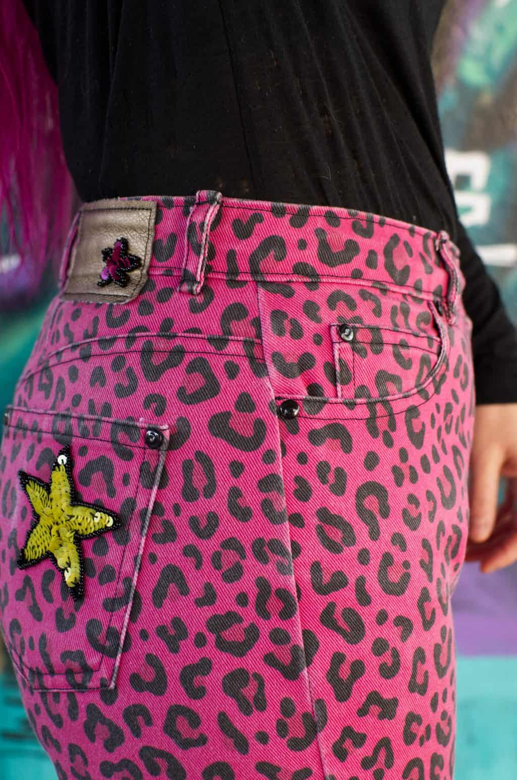 Leopard Pink Dawn Jeans 7782